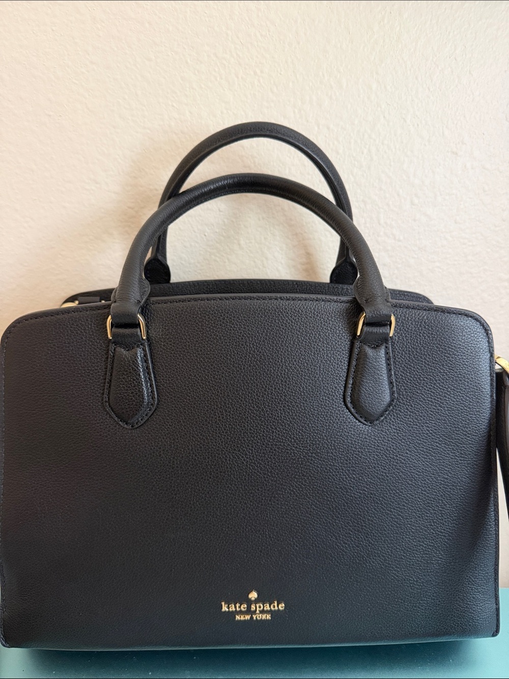 kate spade Black Pebbled Leather Satchel